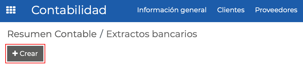 Imagen 3: Crear extracto bancario