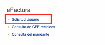 Imagen 2: Solicitud de usuario en el portal de Servicios en Línea de DGI